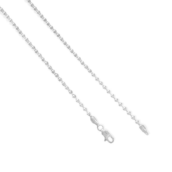 925 ITALY Sterling Silver 2.5mm Ball Chain Necklace 24" - Picture 4 of 5